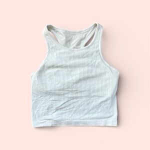lululemon athletica White Ribbed Crop Top